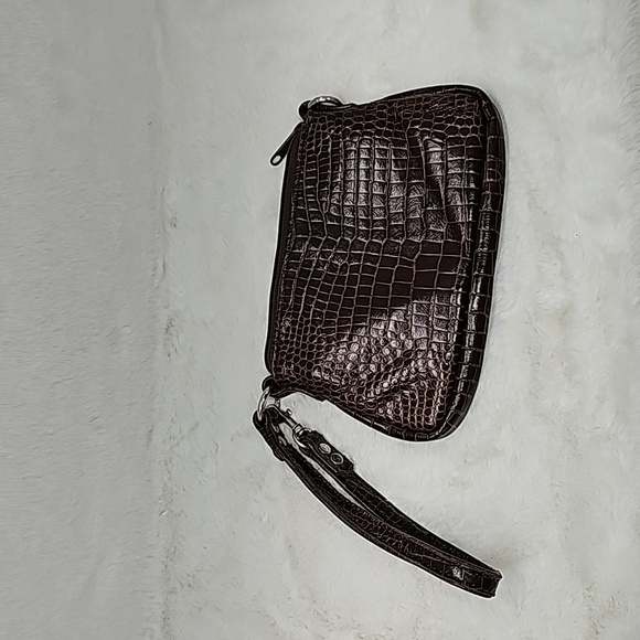 Brown Leather Wrislet with Zipper - Picture 4 of 7